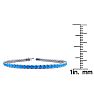 4 3/4 Carat Blue Topaz Tennis Bracelet In 14 Karat White Gold, 6 1/2 Inches Image-4