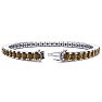 9 3/4 Carat Chocolate Bar Brown Champagne Diamond Tennis Bracelet In 14 Karat White Gold, 7 1/2 Inches Image-2