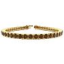 9 3/4 Carat Chocolate Bar Brown Champagne Diamond Tennis Bracelet In 14 Karat Yellow Gold, 7 1/2 Inches Image-1