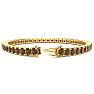 9 3/4 Carat Chocolate Bar Brown Champagne Diamond Tennis Bracelet In 14 Karat Yellow Gold, 7 1/2 Inches Image-2