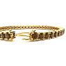 9 3/4 Carat Chocolate Bar Brown Champagne Diamond Tennis Bracelet In 14 Karat Yellow Gold, 7 1/2 Inches Image-3