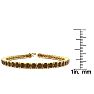 9 3/4 Carat Chocolate Bar Brown Champagne Diamond Tennis Bracelet In 14 Karat Yellow Gold, 7 1/2 Inches Image-4