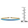 5 1/4 Carat Blue Topaz Tennis Bracelet In 14 Karat Yellow Gold, 7 Inches Image-4