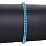 5 1/4 Carat Blue Topaz Tennis Bracelet In 14 Karat Yellow Gold, 7 Inches Image-5