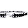 9 1/2 Carat Black Diamond Tennis Bracelet In 14 Karat White Gold, 7 Inches Image-3