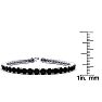 9 1/2 Carat Black Diamond Tennis Bracelet In 14 Karat White Gold, 7 Inches Image-4