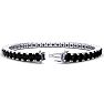 10 1/2 Carat Black Diamond Tennis Bracelet In 14 Karat White Gold, 8 Inches Image-2
