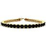 9 3/4 Carat Black Diamond Tennis Bracelet In 14 Karat Yellow Gold, 7 1/2 Inches Image-1