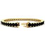 9 3/4 Carat Black Diamond Tennis Bracelet In 14 Karat Yellow Gold, 7 1/2 Inches Image-2
