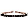 7 3/4 Carat Black Diamond Tennis Bracelet In 14 Karat Rose Gold, 6 Inches Image-1