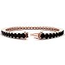 7 3/4 Carat Black Diamond Tennis Bracelet In 14 Karat Rose Gold, 6 Inches Image-2