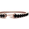 7 3/4 Carat Black Diamond Tennis Bracelet In 14 Karat Rose Gold, 6 Inches Image-3