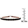 7 3/4 Carat Black Diamond Tennis Bracelet In 14 Karat Rose Gold, 6 Inches Image-4