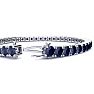 14 3/4 Carat Sapphire Tennis Bracelet In 14 Karat White Gold, 8 Inches Image-3