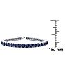 14 3/4 Carat Sapphire Tennis Bracelet In 14 Karat White Gold, 8 Inches Image-4