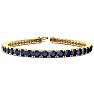 11 Carat Sapphire Tennis Bracelet In 14 Karat Yellow Gold, 6 Inches Image-1