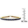 11 Carat Sapphire Tennis Bracelet In 14 Karat Yellow Gold, 6 Inches Image-4