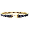12 3/4 Carat Sapphire Tennis Bracelet In 14 Karat Yellow Gold, 7 Inches Image-2