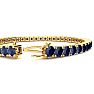 14 3/4 Carat Sapphire Tennis Bracelet In 14 Karat Yellow Gold, 8 Inches Image-3
