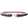 12 Carat Sapphire Tennis Bracelet In 14 Karat Rose Gold, 6 1/2 Inches Image-2