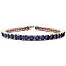 12 3/4 Carat Sapphire Tennis Bracelet In 14 Karat Rose Gold, 7 Inches Image-1