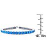 10 3/4 Carat Blue Topaz Tennis Bracelet In 14 Karat White Gold, 6 1/2 Inches Image-4
