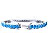 11 1/2 Carat Blue Topaz Tennis Bracelet In 14 Karat White Gold, 7 Inches Image-2