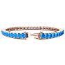 10 3/4 Carat Blue Topaz Tennis Bracelet In 14 Karat Rose Gold, 6 1/2 Inches Image-2