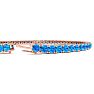 5 1/4 Carat Blue Topaz Tennis Bracelet In 14 Karat Rose Gold, 7 Inches Image-3