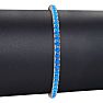 5 1/4 Carat Blue Topaz Tennis Bracelet In 14 Karat Rose Gold, 7 Inches Image-5