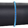 6 1/3 Carat Blue Topaz Tennis Bracelet In 14 Karat Rose Gold, 8 1/2 Inches Image-5