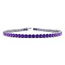 4 Carat Amethyst Tennis Bracelet In 14 Karat White Gold, 7 Inches Image-1