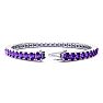 9 1/5 Carat Amethyst Tennis Bracelet In 14 Karat White Gold, 7 Inches Image-2