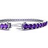9 1/5 Carat Amethyst Tennis Bracelet In 14 Karat White Gold, 7 Inches Image-3