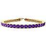 11 3/4 Carat Amethyst Tennis Bracelet In 14 Karat Yellow Gold, 9 Inches Image-1
