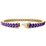 11 3/4 Carat Amethyst Tennis Bracelet In 14 Karat Yellow Gold, 9 Inches Image-2