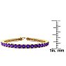 11 3/4 Carat Amethyst Tennis Bracelet In 14 Karat Yellow Gold, 9 Inches Image-4