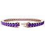 9 3/4 Carat Amethyst Tennis Bracelet In 14 Karat Rose Gold, 7 1/2 Inches Image-2