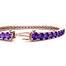 9 3/4 Carat Amethyst Tennis Bracelet In 14 Karat Rose Gold, 7 1/2 Inches Image-3
