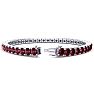 Garnet Bracelet: Garnet Jewelry: 4 1/2 Carat Garnet Tennis Bracelet In 14 Karat White Gold, 7 Inches Image-2