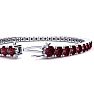 Garnet Bracelet: Garnet Jewelry: 4 1/2 Carat Garnet Tennis Bracelet In 14 Karat White Gold, 7 Inches Image-3