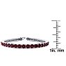 Garnet Bracelet: Garnet Jewelry: 4 1/2 Carat Garnet Tennis Bracelet In 14 Karat White Gold, 7 Inches Image-4