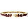 Garnet Bracelet: Garnet Jewelry: 4 1/2 Carat Garnet Tennis Bracelet In 14 Karat Yellow Gold, 7 Inches Image-2