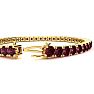 Garnet Bracelet: Garnet Jewelry: 4 1/2 Carat Garnet Tennis Bracelet In 14 Karat Yellow Gold, 7 Inches Image-3