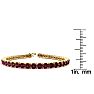 Garnet Bracelet: Garnet Jewelry: 4 1/2 Carat Garnet Tennis Bracelet In 14 Karat Yellow Gold, 7 Inches Image-4