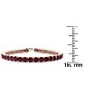 Garnet Bracelet: Garnet Jewelry: 4 Carat Garnet Tennis Bracelet In 14 Karat Rose Gold, 6 Inches Image-4