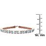 Aquamarine Bracelet: Aquamarine Jewelry: 8 1/4 Carat Aquamarine and Diamond Tennis Bracelet In 14 Karat Rose Gold, 7 Inches Image-4
