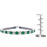 13 1/4 Carat Emerald and Diamond Tennis Bracelet In 14 Karat White Gold, 9 Inches Image-4