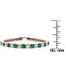 10 1/3 Carat Emerald and Diamond Tennis Bracelet In 14 Karat Rose Gold, 7 Inches Image-4