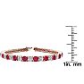 Ruby Bracelet; Ruby Tennis Bracelet; 11 1/2 Carat Ruby and Diamond Tennis Bracelet In 14 Karat Rose Gold Image-4